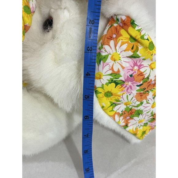 Vintage Kids Of America Plush Bunny Rabbit Easter Basket Polka Dots Floral Daisy - Picture 15 of 16